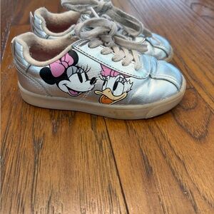 Zara Silver Kids Sneakers with Cartoon Characters